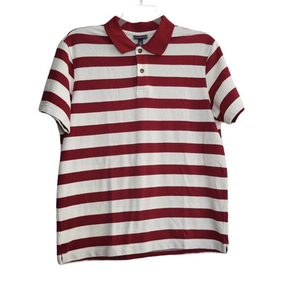 H&M Other - H&M Mens Polo Shirt - Size Large - Red Stripped  RJ0503F